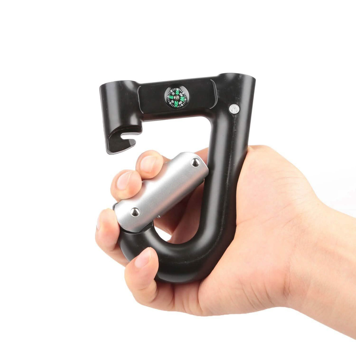 2200 mAh Powerbank with Emergency Flashlight Compass Carabiner-Shaped