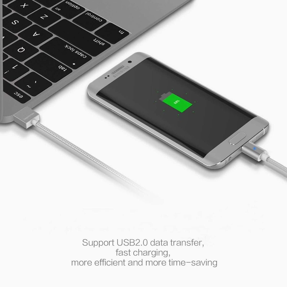 (2.4A) Magnetic Micro USB Sync Data Charging Cable