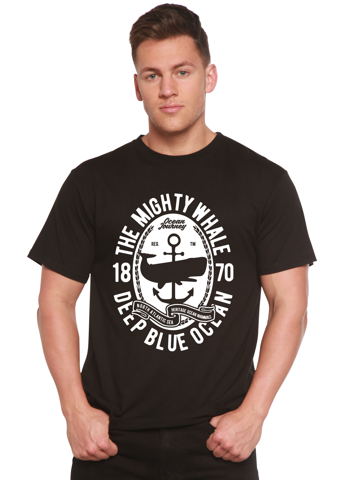 The Mighty Spun Bamboo® Men's Bamboo Viscose/Organic Cotton Short Sleeve Graphic T-Shirt