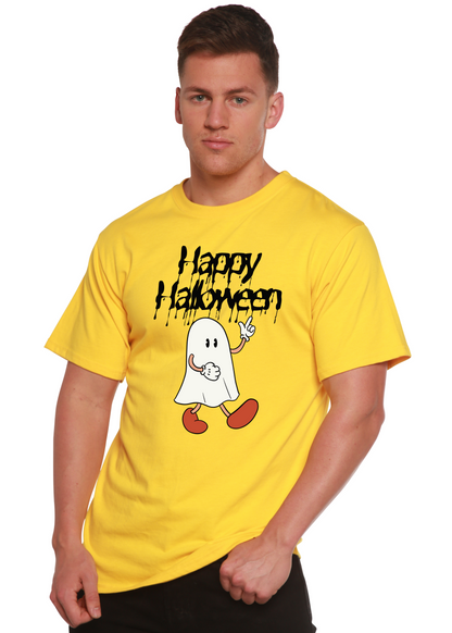 Happy Halloween Men's Bamboo Viscose/Organic Cotton Short Sleeve Graphic T-Shirt