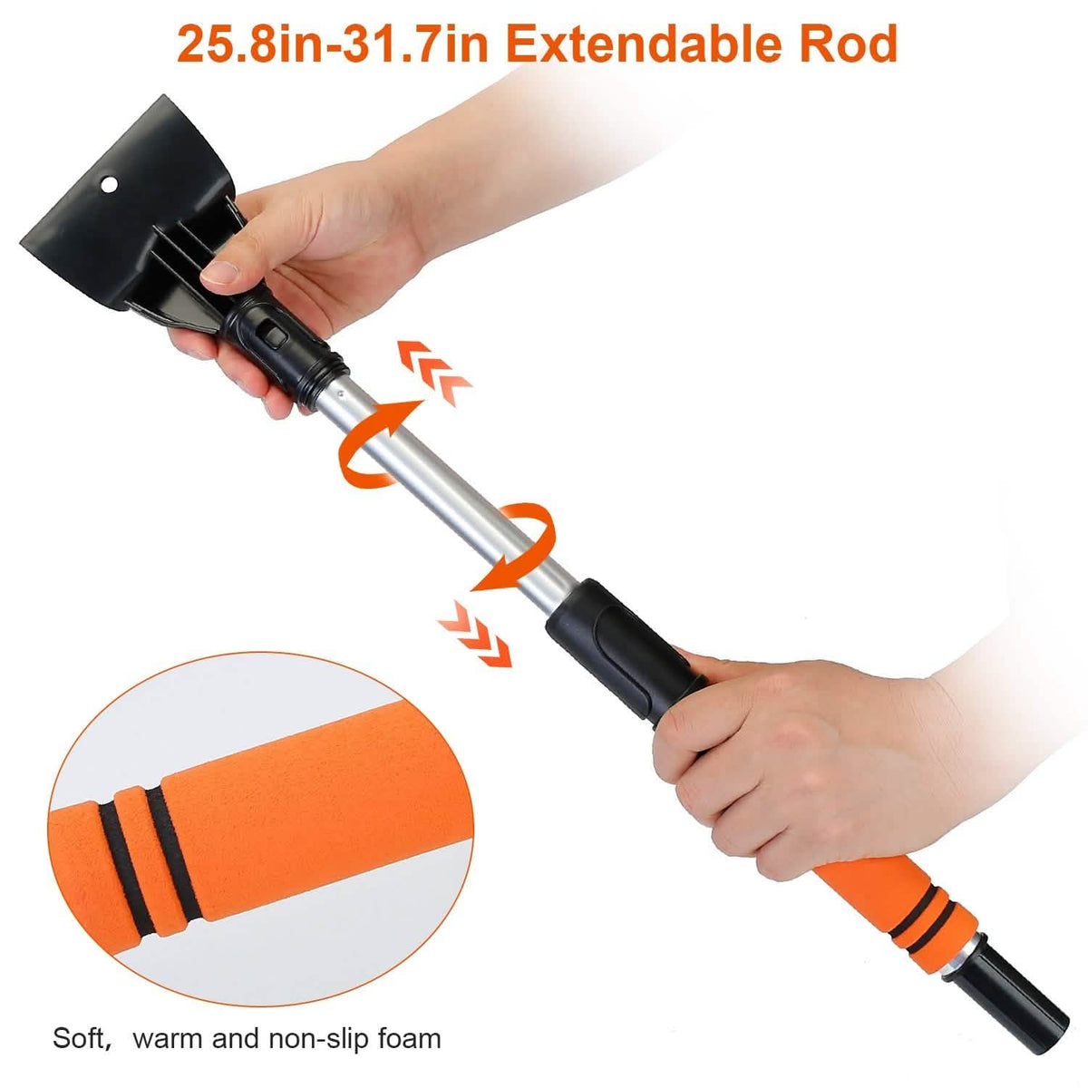 3-in-1 Extendable Windshield Ice Scraper