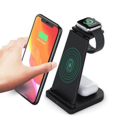 3-in-1 Foldable Fast Wireless Charging Stand