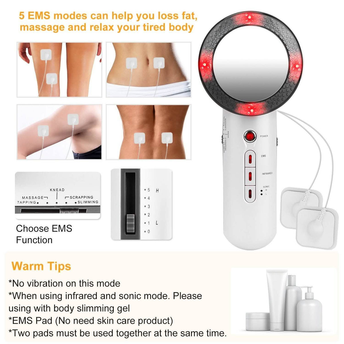 3-in-1 Multifunctional EMS Infrared Massager Fat Remover