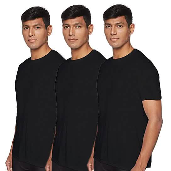 3-Pack: Men's Laviva Active Moisture Wicking Dry Fit Crew Neck Shirts