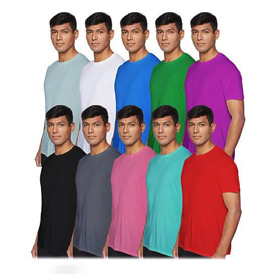 3-Pack: Men's Laviva Active Moisture Wicking Dry Fit Crew Neck Shirts
