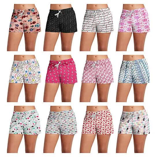 3-Pack: Women's Comfy Lounge Bottom Pajama Shorts with Drawstring