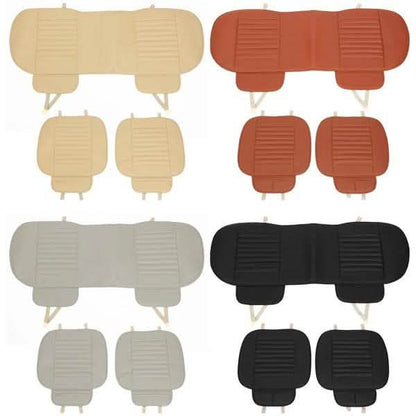 3-Piece: Breathable Bamboo PU Leather Car Seat Cover