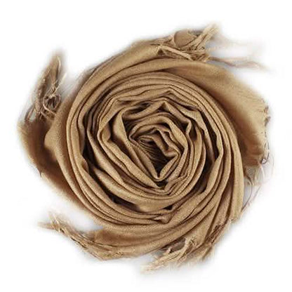 3-Piece Set: Pure Color Tassel Artificial Cashmere Shawl Soft Wrap