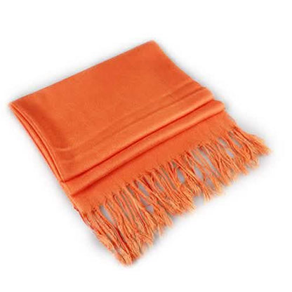 3-Piece Set: Pure Color Tassel Artificial Cashmere Shawl Soft Wrap