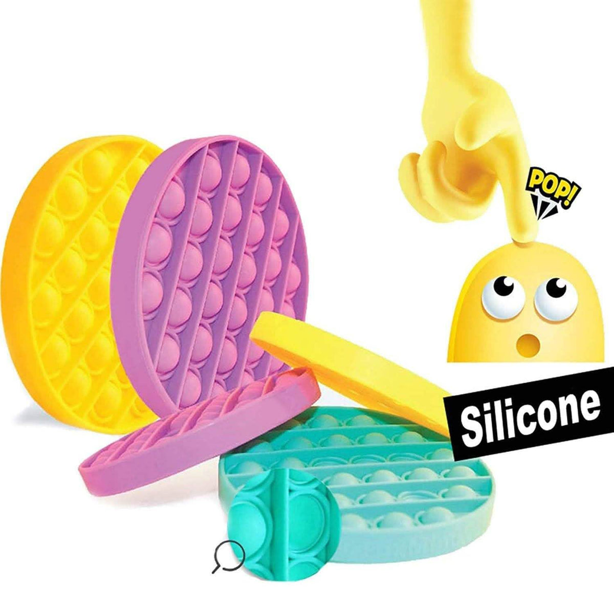 3-Pieces: Bubble Squeeze Sensory Fidget Toy