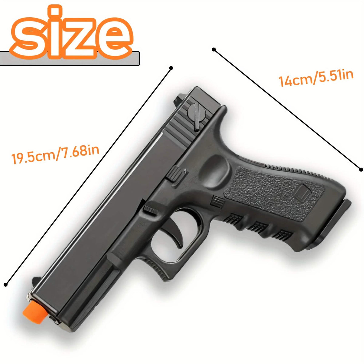Semi-Automatic Foam Bullet Toy Pistol for Kids (8+)