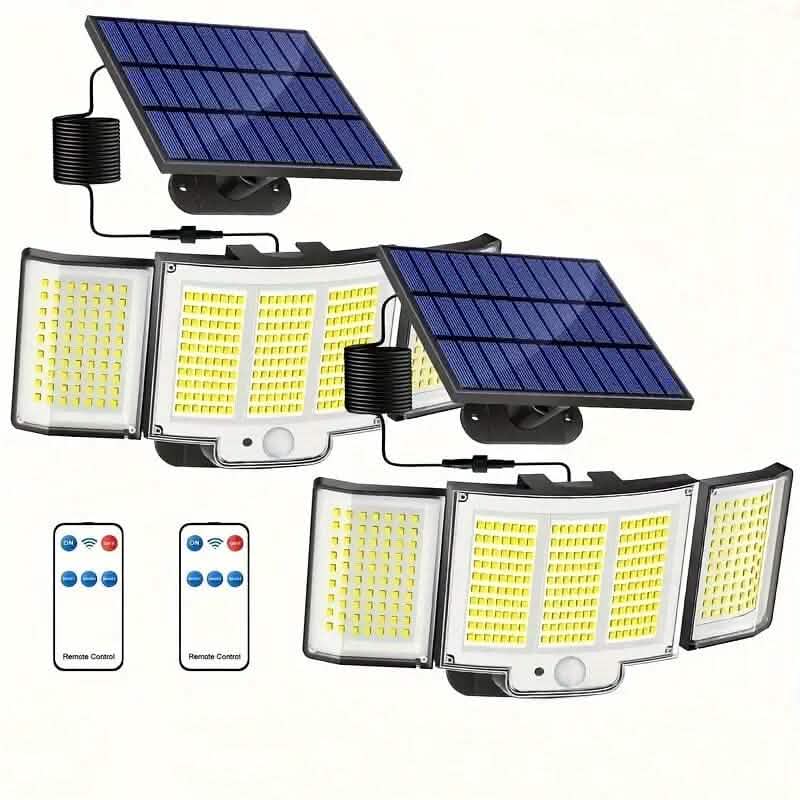 348 LED Motion Sensor Solar Lights Outdoor with Remote Control