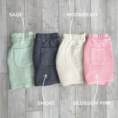 Smoke Corded Shorts