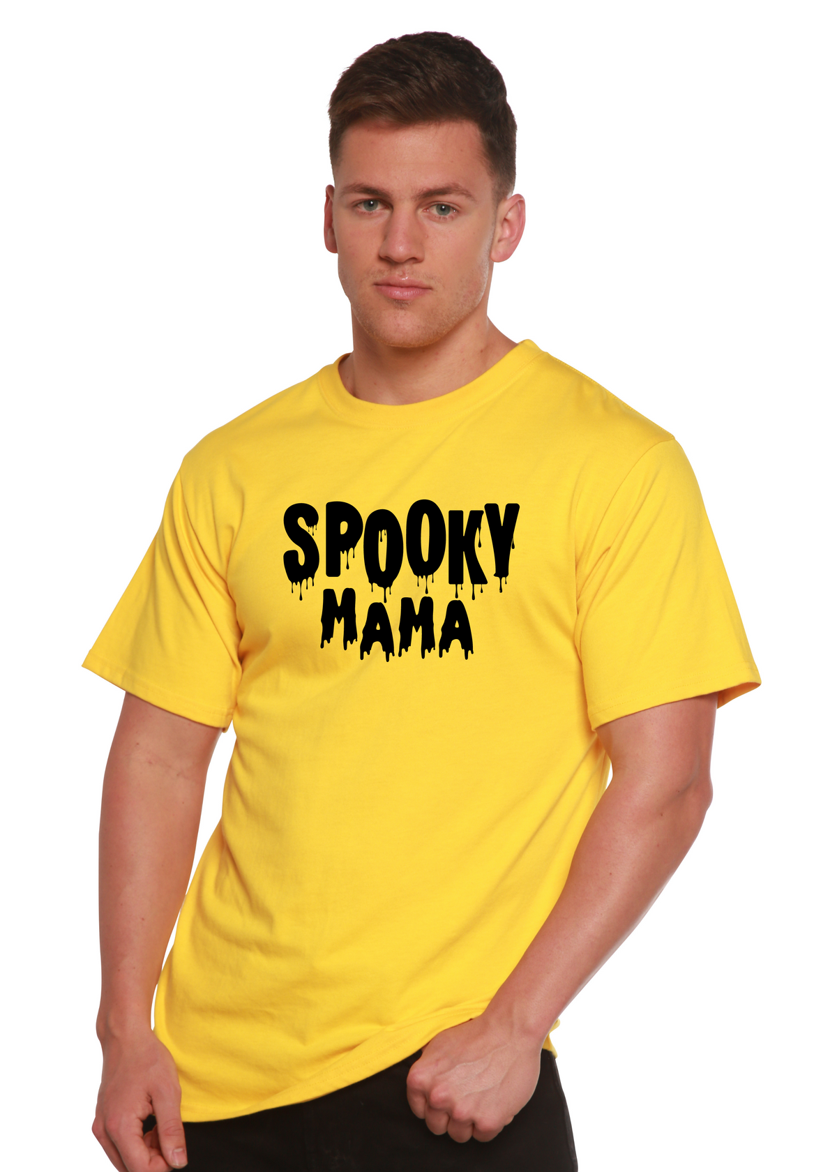 Spooky Mama Halloween Men's Bamboo Viscose/Organic Cotton Short Sleeve Graphic T-Shirt