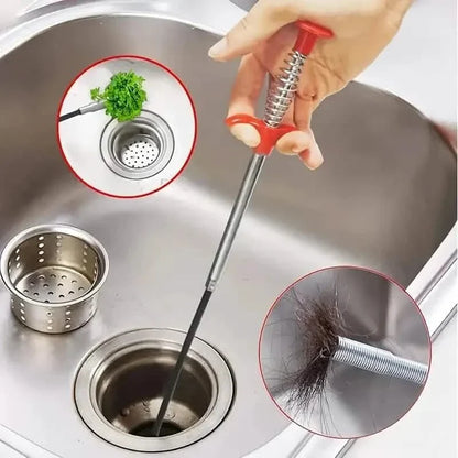 4-Claw Pipe Clog Remover, Spring Plumbing Tool for Kitchen Bathroom, Hair and Debris Catcher