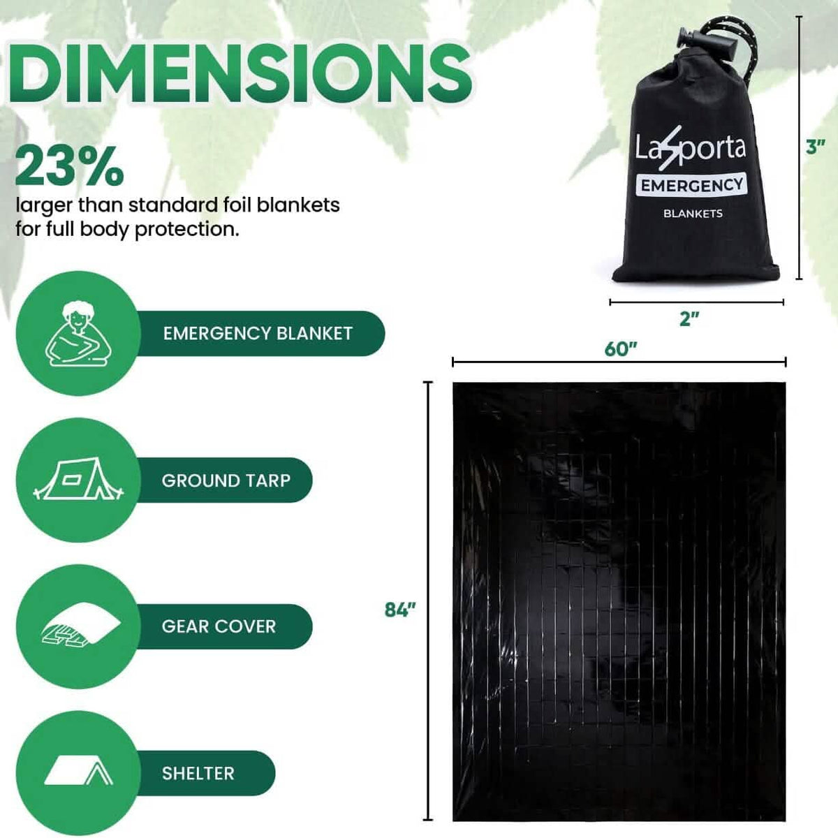 4-Pack: LaSporta Emergency Space Blankets