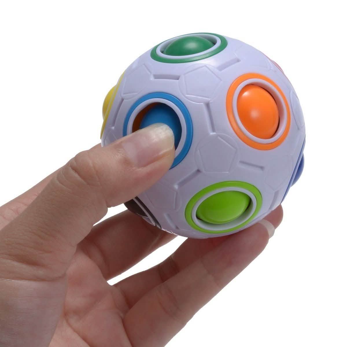 4-Pack: Magic Rainbow Ball Brain Teaser Puzzle Toy