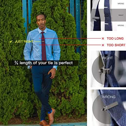 4-Piece: Men's Tie Clips