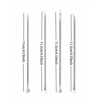 4-Piece Set: Blackhead Remover Tool for Blackheads, Acne and Dark Spots