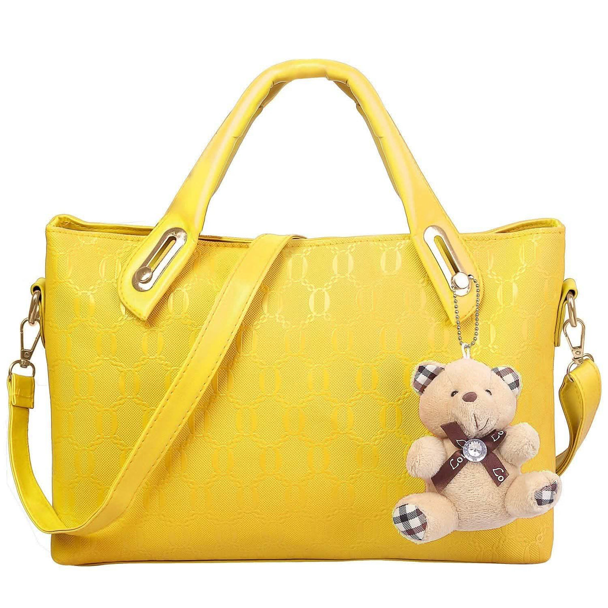 4-Pieces: Women Leather Handbag