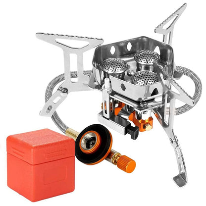 4000W Portable Camping Stove Foldable Powerful Gas Stove Backpacking Burner