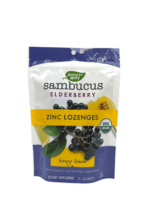 Elderberry Zinc Lozenges Honey Lemon