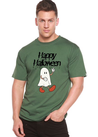 Happy Halloween Men's Bamboo Viscose/Organic Cotton Short Sleeve Graphic T-Shirt