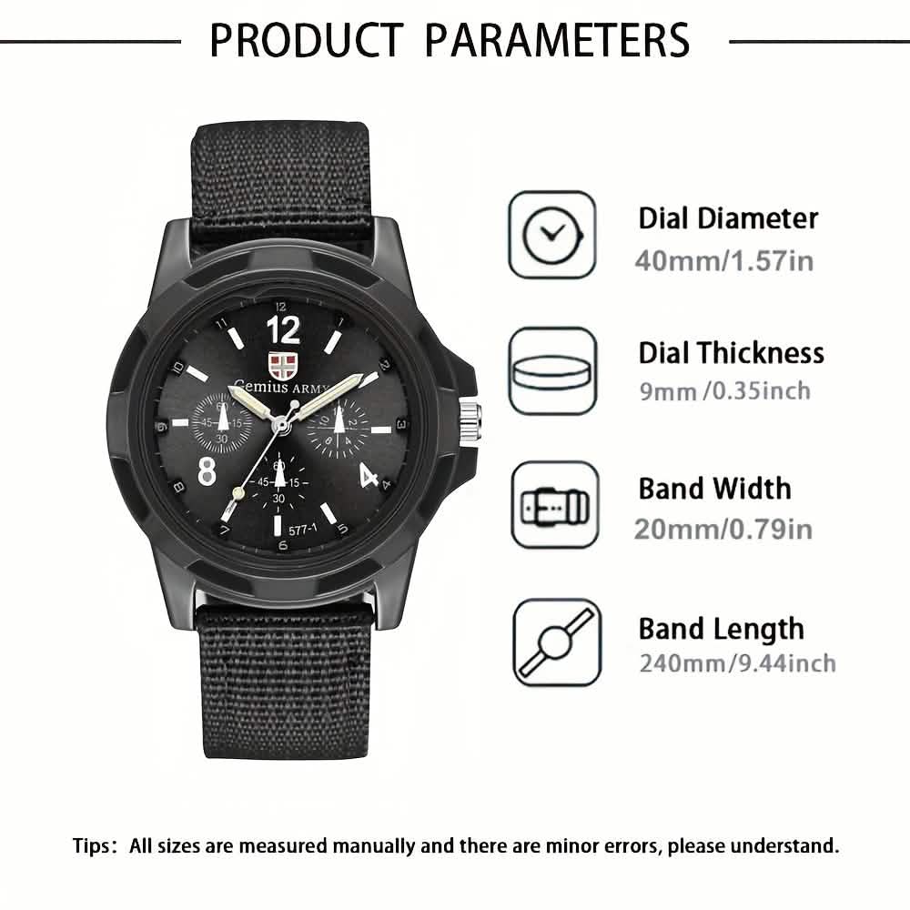 Men's Nylon Casual Sport Quartz Wrist Watch
