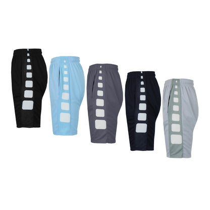 5-Pack: Men's Moisture Wicking Active Mesh Shorts