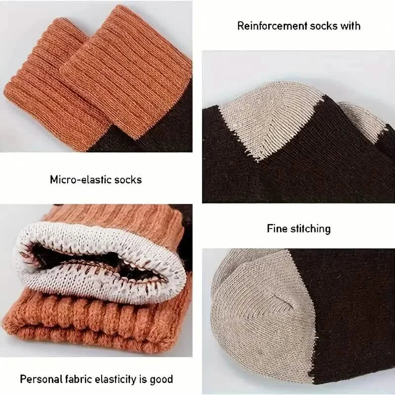 5-Pairs: Cold Resistant Thick Fuzzy Winter Socks