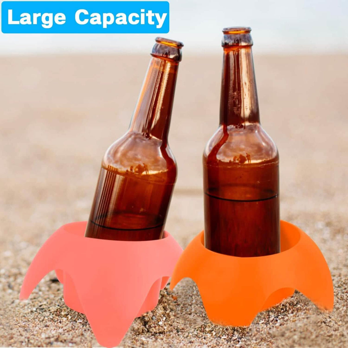 5-Piece: Seaside Plastic Beach Cup Holder