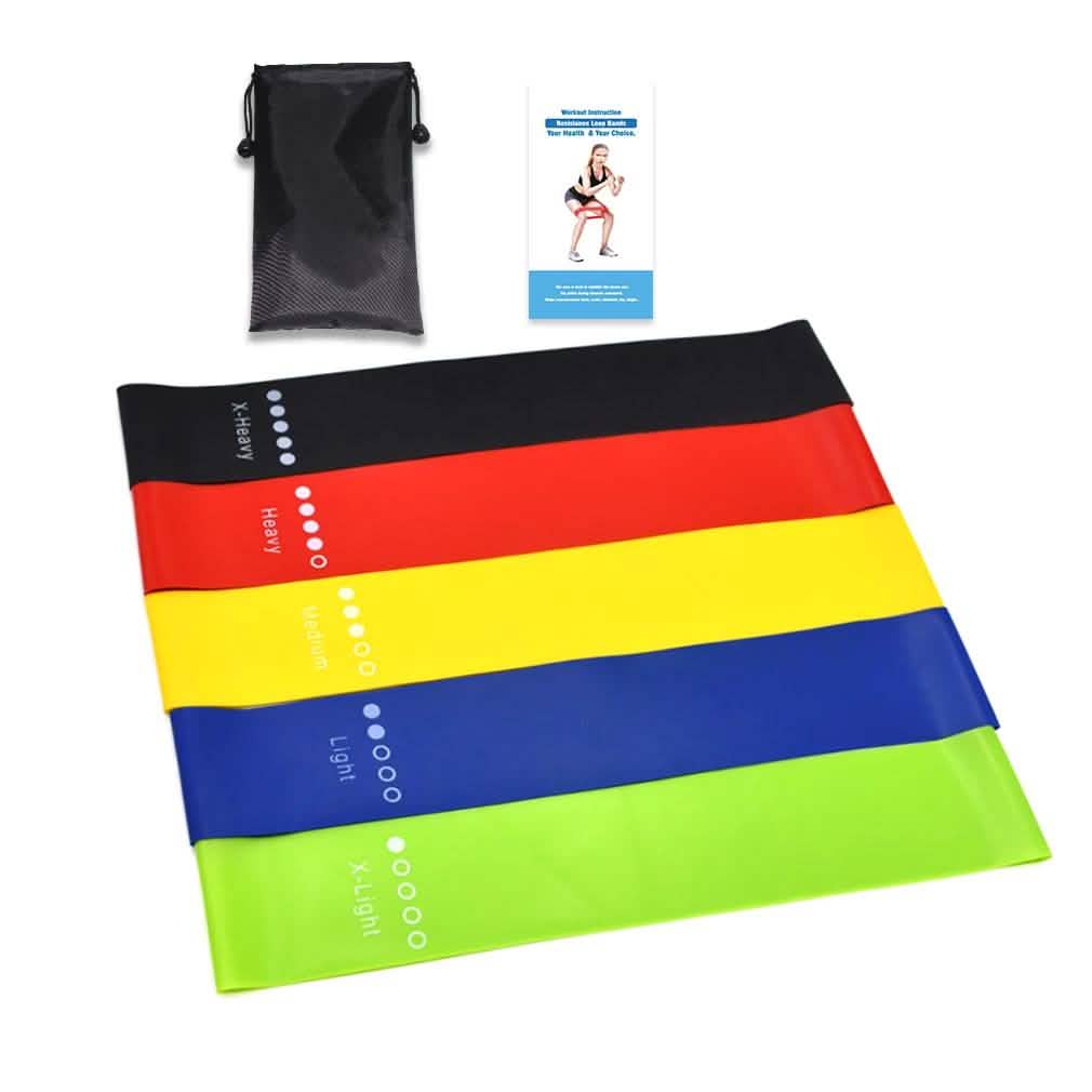 5-Piece Set: Resistance Loop Exercise Bands