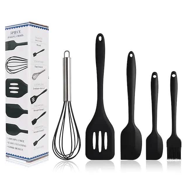 5-Pieces: Silicone Cooking Utensils Sets