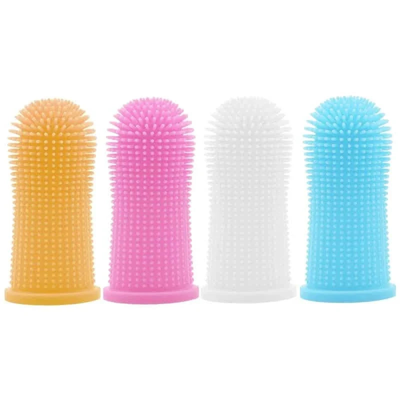 5-Pieces: Super Soft Pet Finger Toothbrush Teeth Cleaning Silicone Tooth Brush