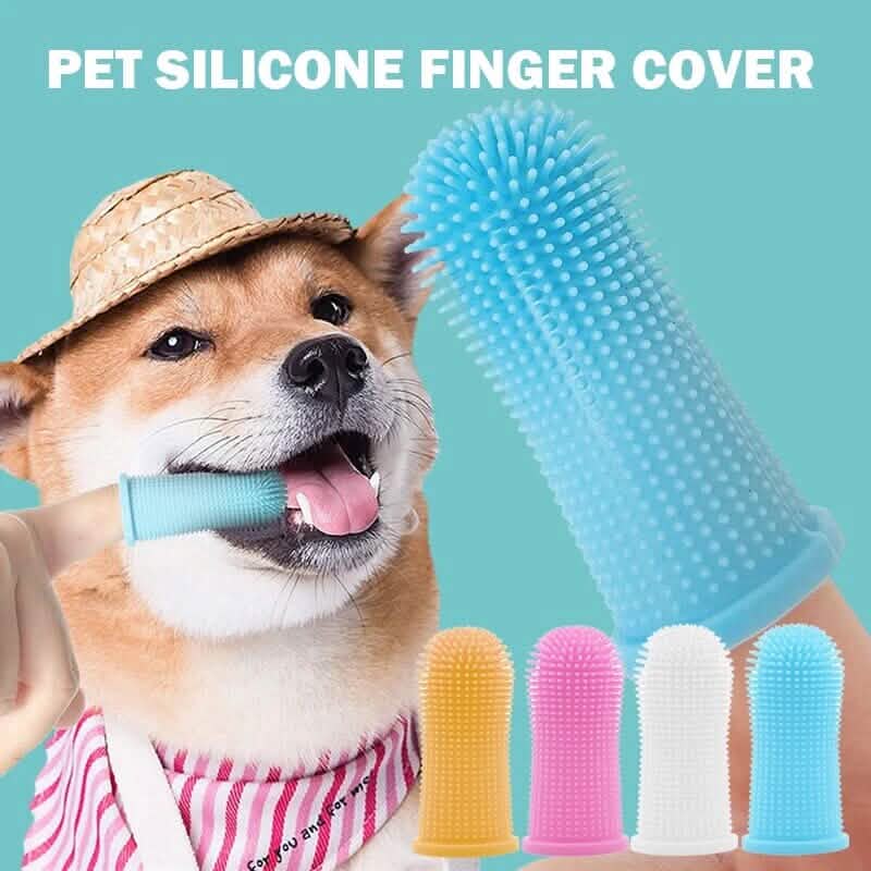 5-Pieces: Super Soft Pet Finger Toothbrush Teeth Cleaning Silicone Tooth Brush