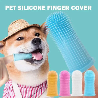 5-Pieces: Super Soft Pet Finger Toothbrush Teeth Cleaning Silicone Tooth Brush