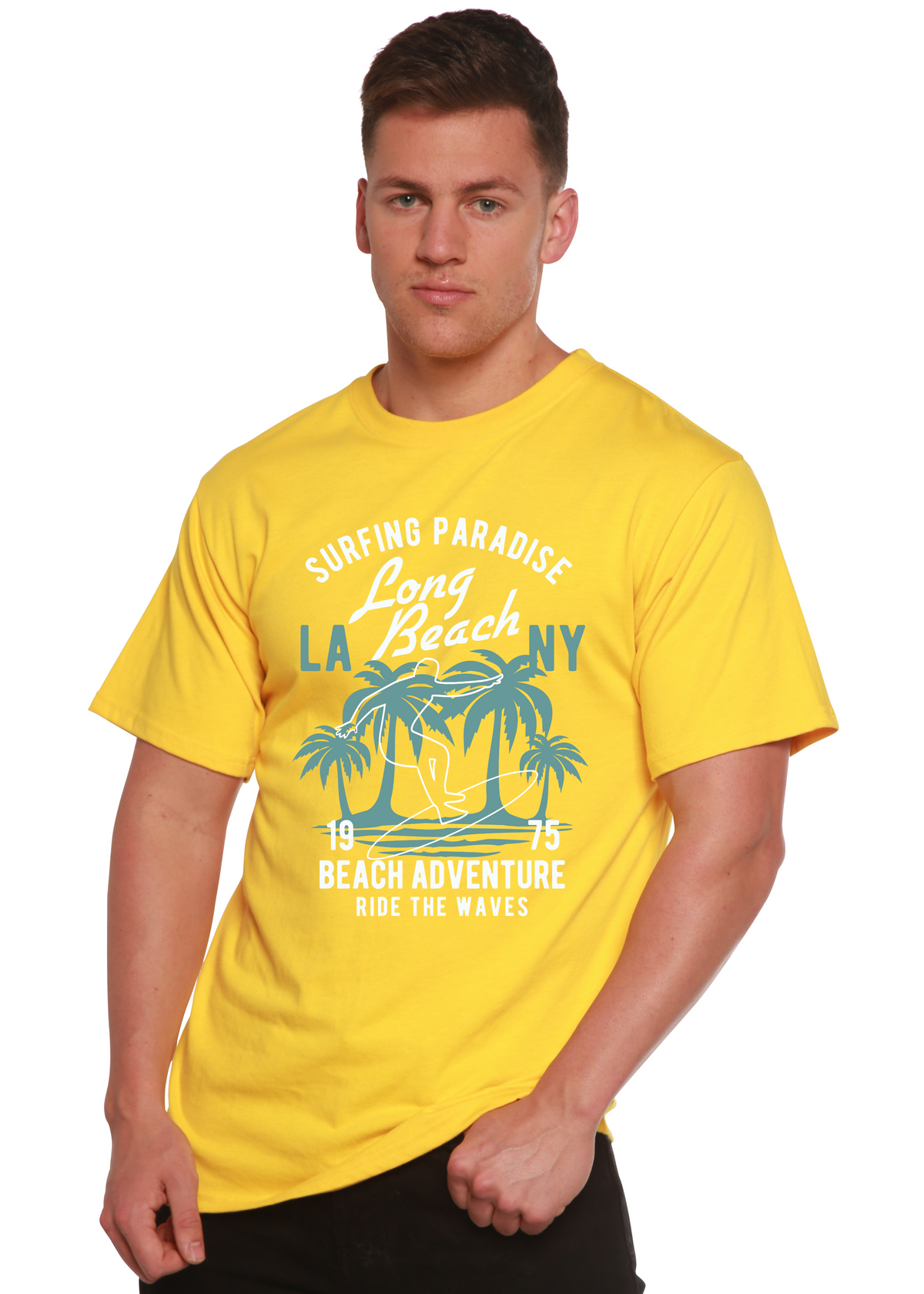 Beach Adventure Men's Bamboo Viscose/Organic Cotton Short Sleeve Graphic T-Shirt