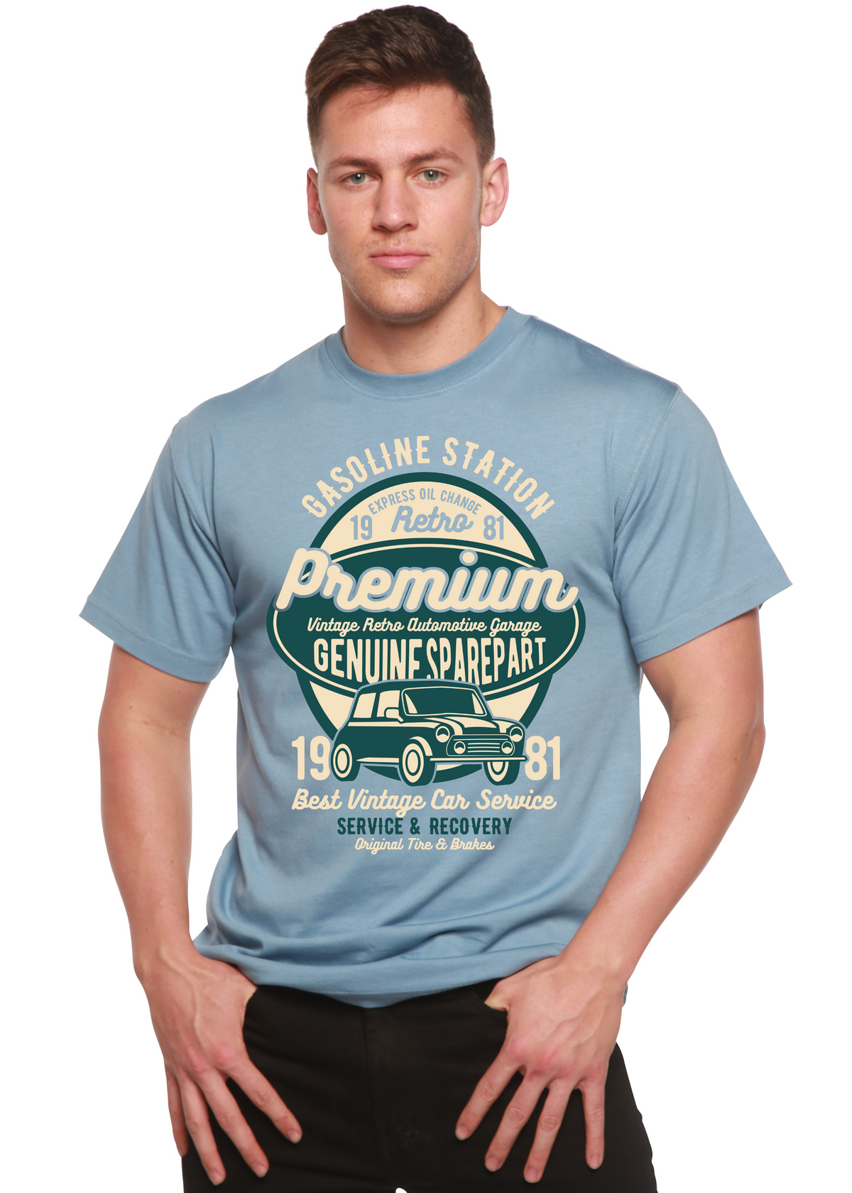 Premium Garage Spun Bamboo® Men's Bamboo Viscose/Organic Cotton Short Sleeve Graphic T-Shirt