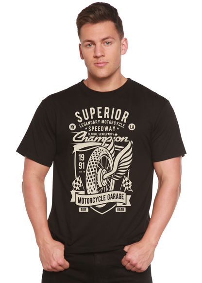 Superior Motorcycle Spun Bamboo® Men's Bamboo Viscose/Organic Cotton Short Sleeve Graphic T-Shirt