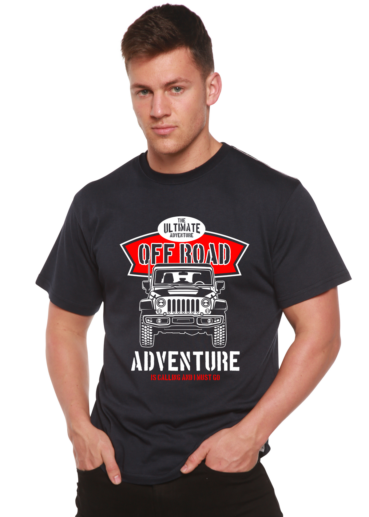 Off Road Spun Bamboo® Men's Bamboo Viscose/Organic Cotton Short Sleeve Graphic T-Shirt