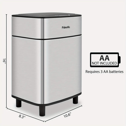 Automatic Stainless Steel Sensor Trash Can – Hands-free Quiet Close & Odor-Control System