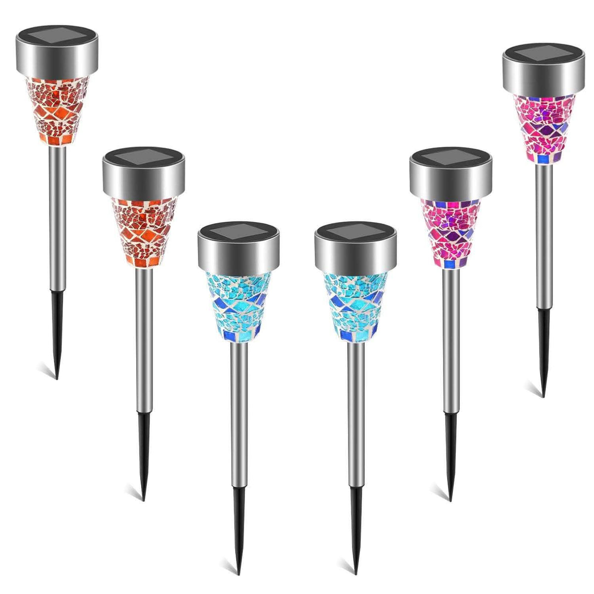 6-Pack: Solar Garden Lights IP44 Water Resistant