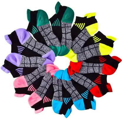 6-Pairs: Low Cut Cushioned Breathable Ankle Socks For Running Cycling Hiking