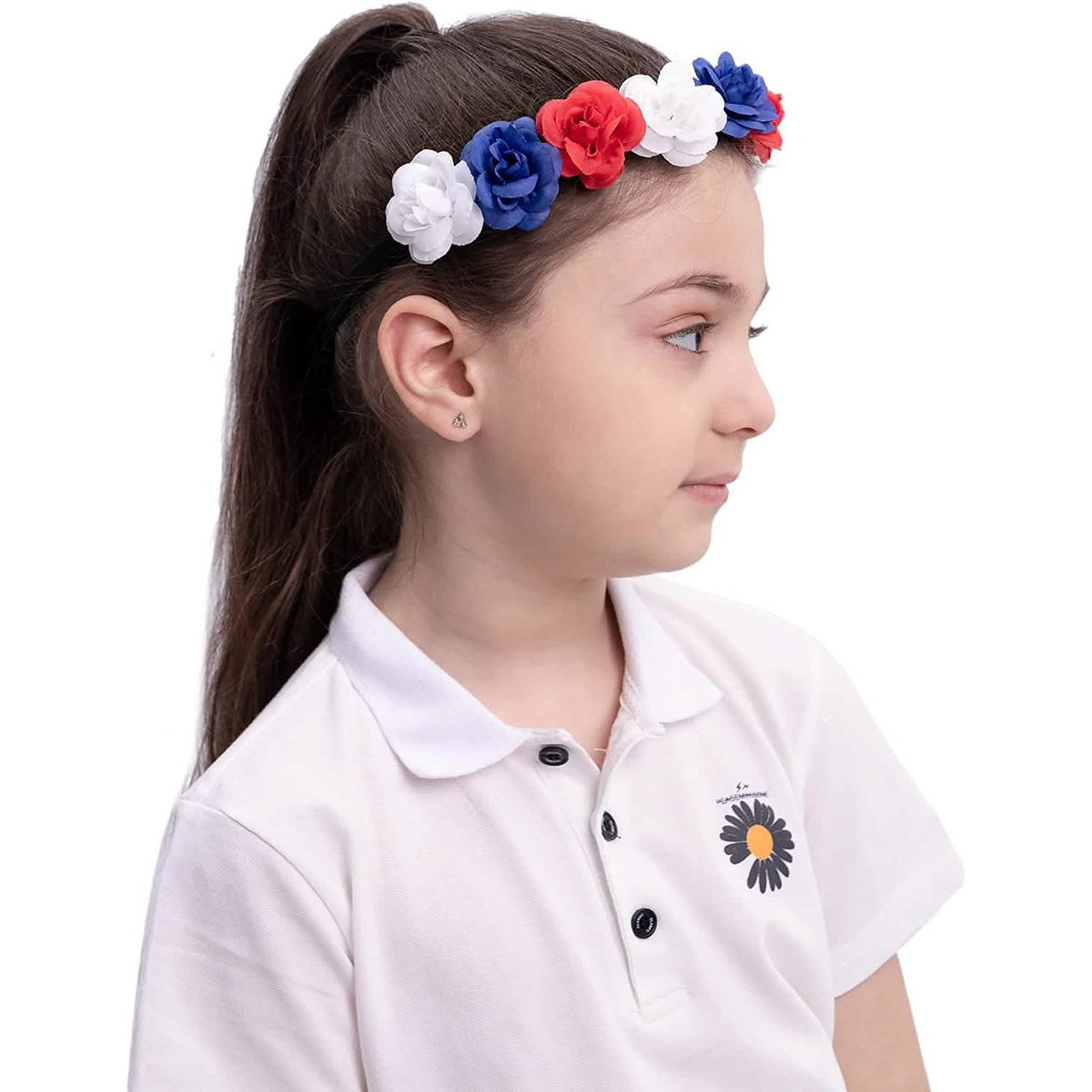 6-Piece: Patriotic Flower Headbands