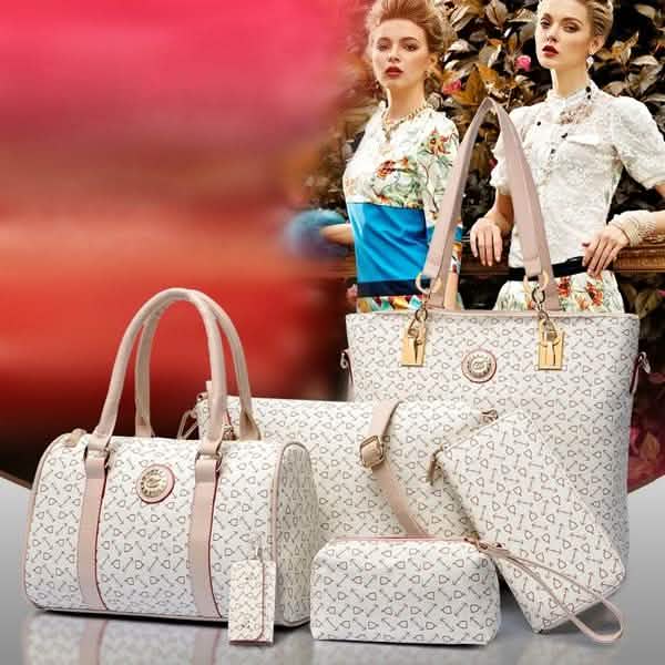 6-Piece Set: Women's Shoulder Bags Luxury Totes