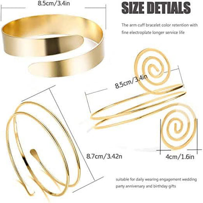 6-Piece: Women's Arm Band Cuff Bracelet
