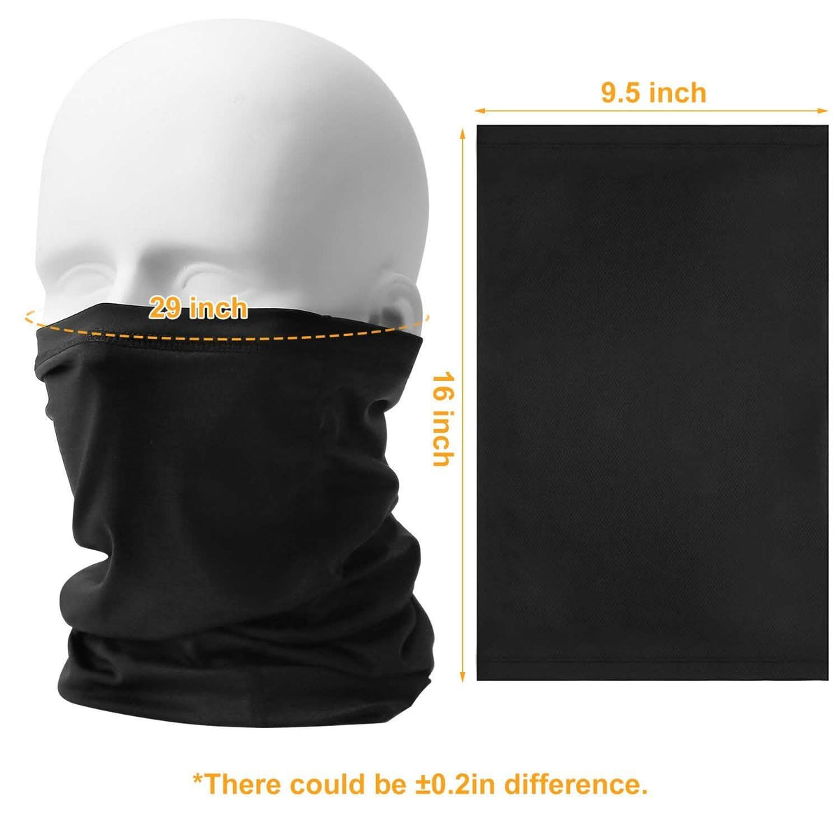 6-Pieces: Summer Neck Gaiter UV Sunscreen Protection Face Mask