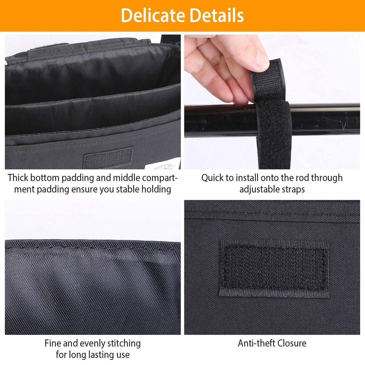 6-Pockets Baby Trolley Bag with Cup Holder