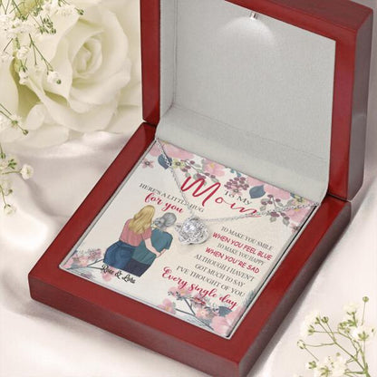 Personalized Message Card Alluring Beauty Love Knot Necklace Jewelry - Best Gift For Mother's Day