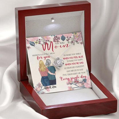 Personalized Message Card Alluring Beauty Love Knot Necklace Jewelry - Best Gift For Mother's Day
